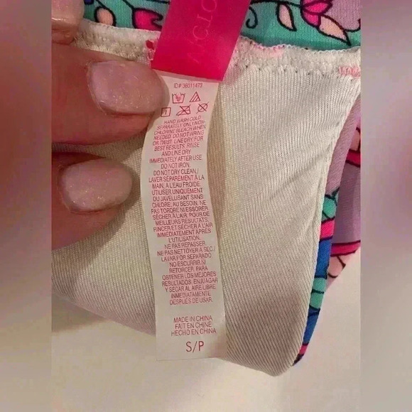 Victoria's Secret Y2K Bikini‎ Swimsuit One Piece Rhinestone Ring Top Size S - Picture 5 of 8